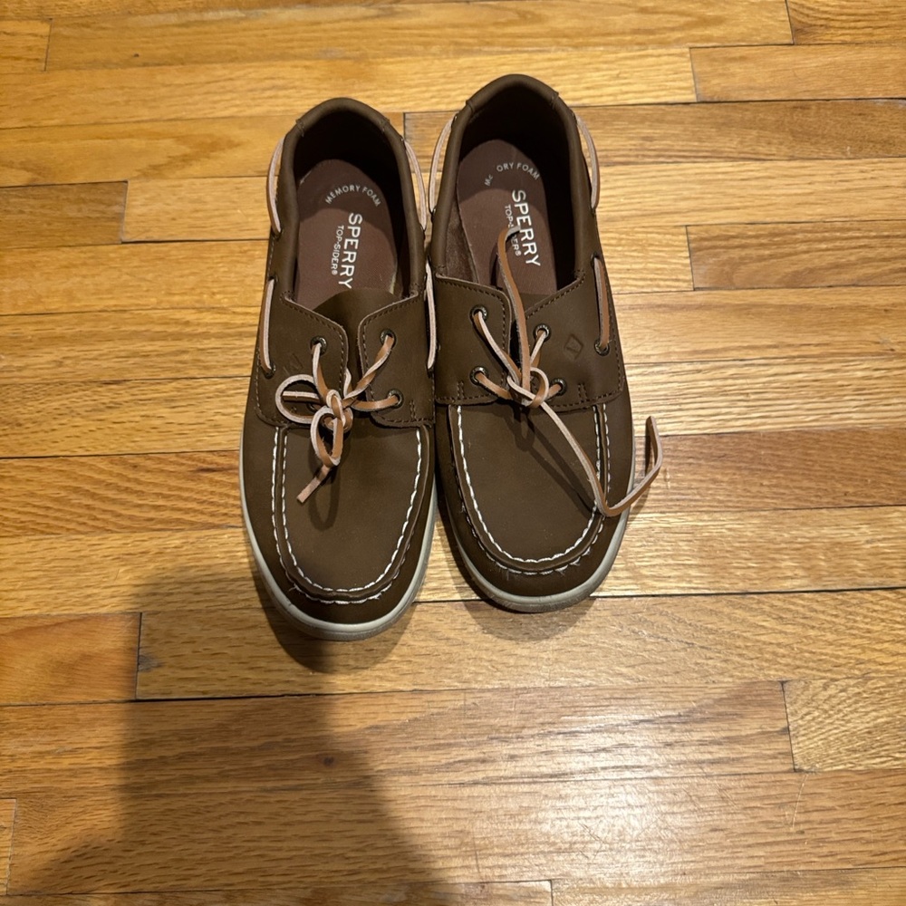 Sperry Dark Brown Leather Boat Shoes